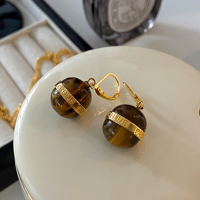Vintage Smoky Quartz Earrings