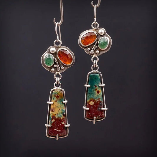 Vintage Stone Dangle Earrings