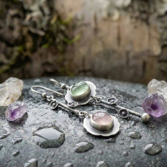 Vintage Stone Dangle Earrings