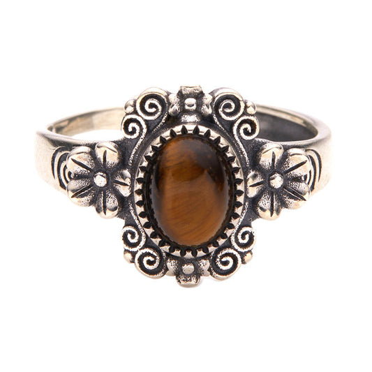 Vintage Tiger'S Eye Ring