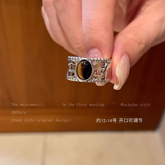 Vintage Tiger'S Eye Ring