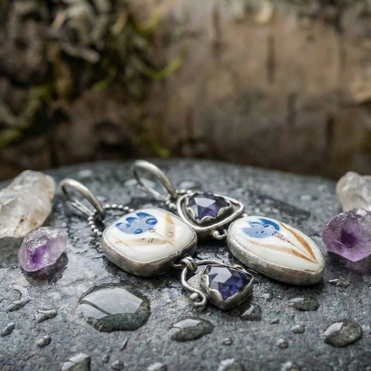 Vintage Tulip Dangle Earrings
