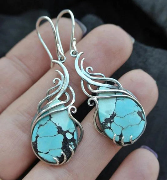 Vintage Turquoise Dangle Earrings