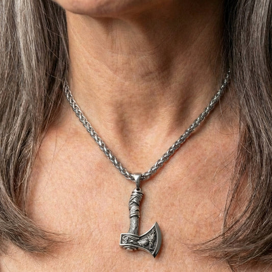 Viking Axe Pendant Necklace