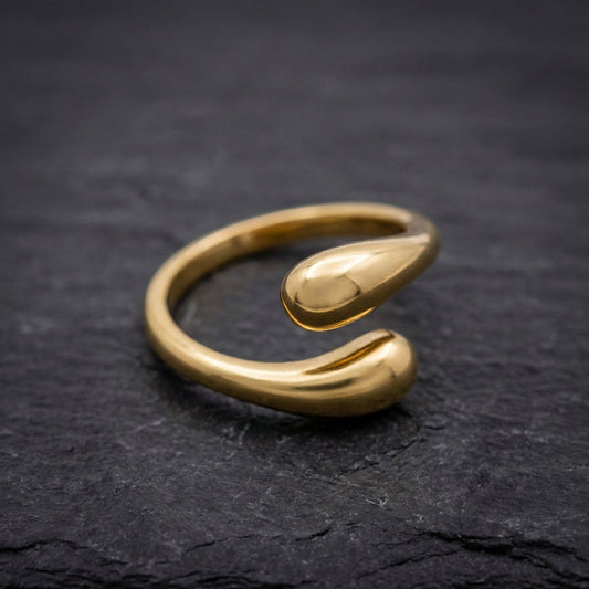 Vintage Waterdrop Knuckle Gold Ring