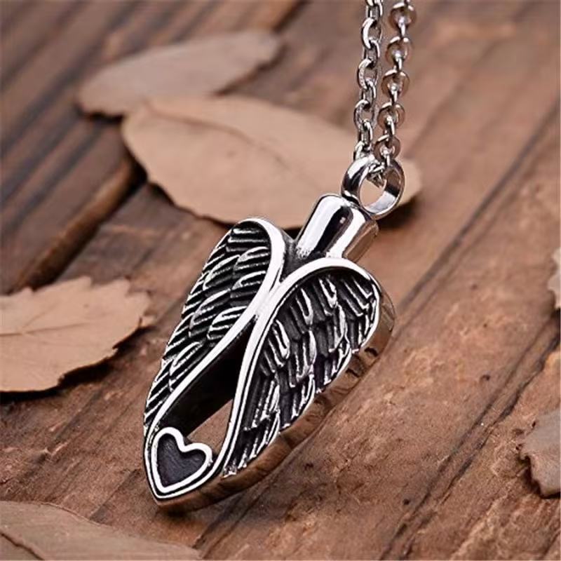 Vintage Wing Heart Necklace
