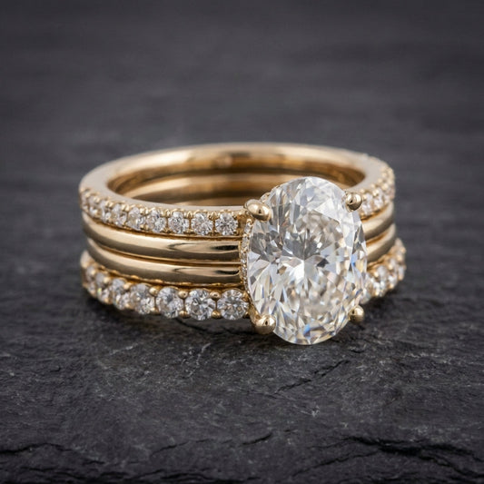 Vintage Zirconia Bright Ring Set