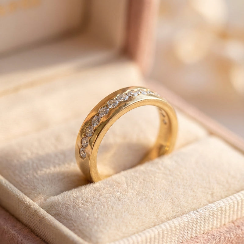 Vintage Zirconia Gold Ring