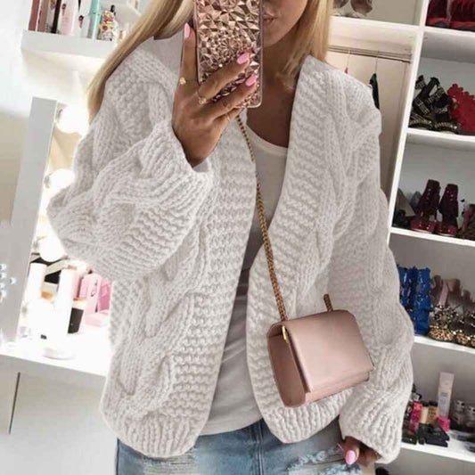 Pink-Womens-Winter-Open-Front-Long-Sleeve-Chunky-Cable-Knit-Cardigan-Sweater-Coats-K065
