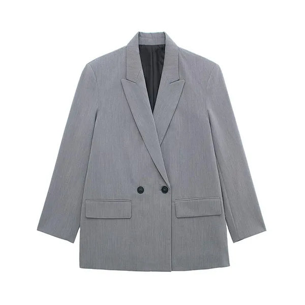 CD | Blazer elegant cu mânecă lungă, cu un design structurat