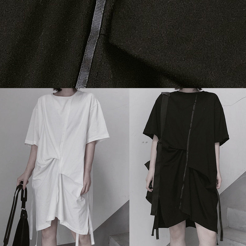 Black Clothes O Neck Half Sleeve Spring Dress