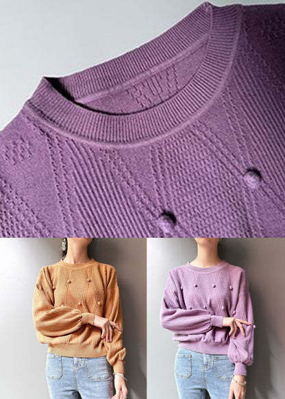 Khaki Cozy Patchwork Knit Sweaters Fall