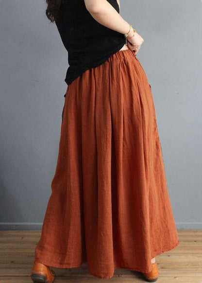 Plaid Patchwork Elastic Waist Swing Skirt With Pocket