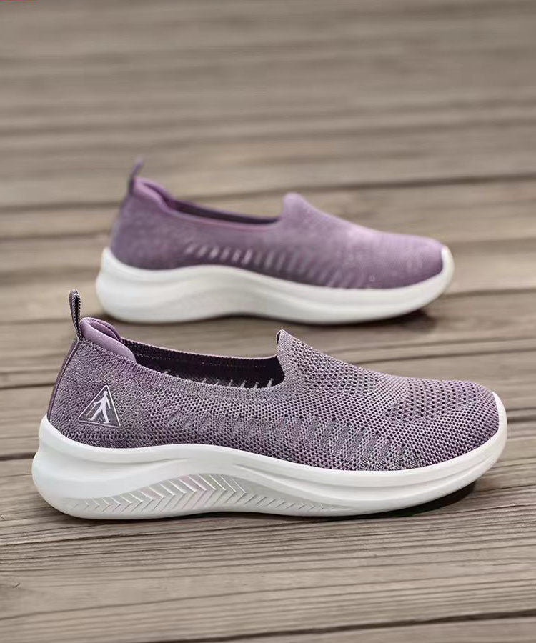 Soft Comfy Flat Shoes Yellow Breathable Mesh