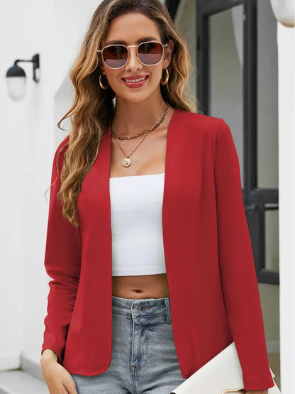 CD | blazer casual cu mânecă lungă, deschis în față