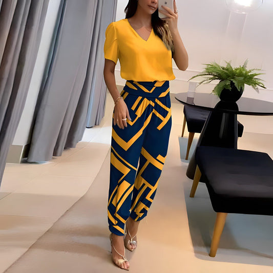 CD | Bluză elegantă și pantaloni set