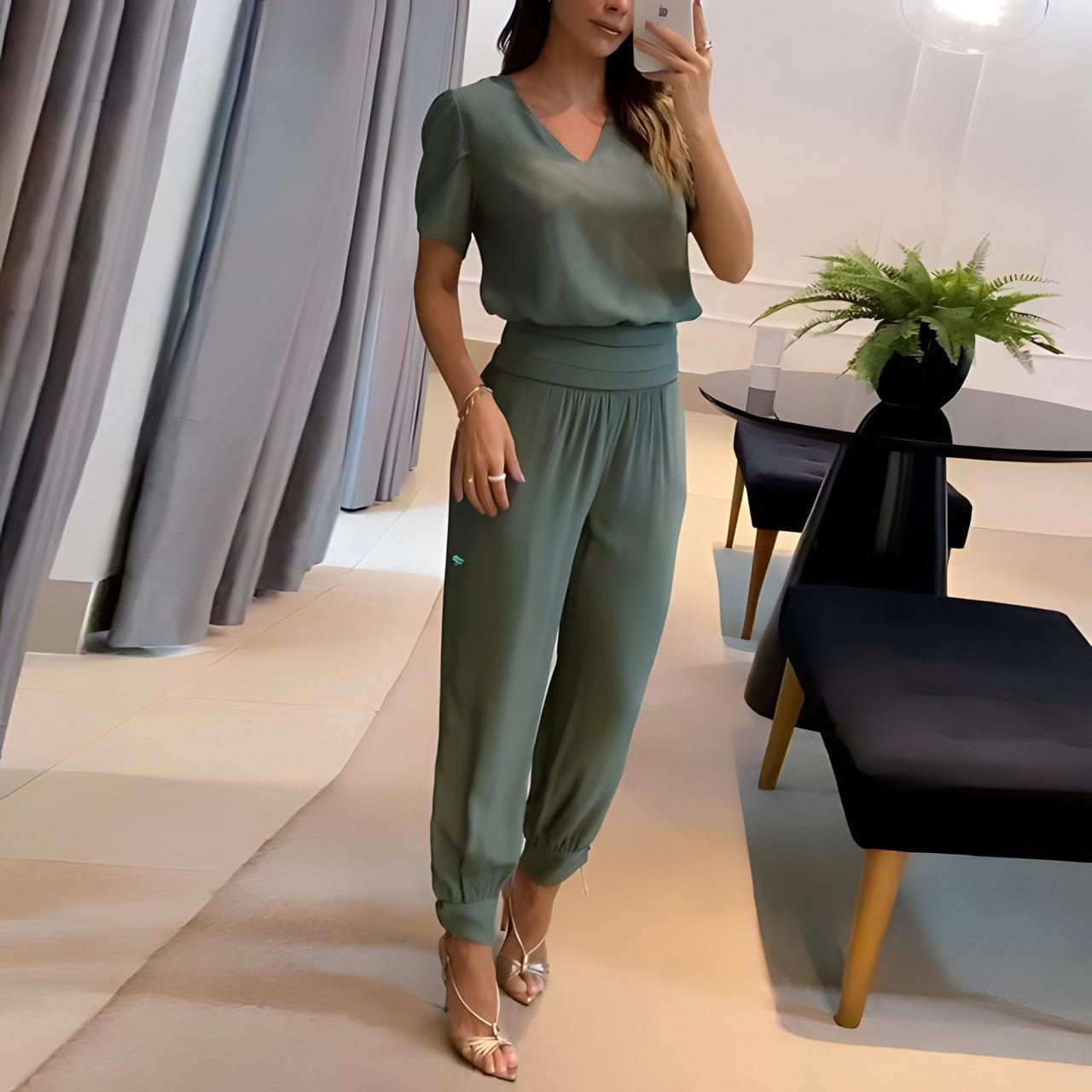 CD | Bluză elegantă și pantaloni set
