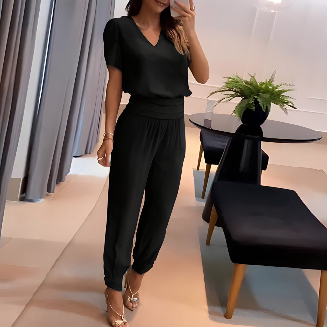 CD | Bluză elegantă și pantaloni set
