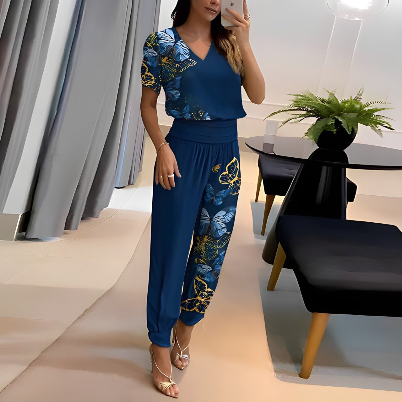 CD | Bluză elegantă și pantaloni set