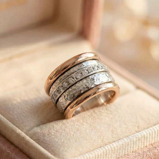 Vintage Layered Thick Gold Ring
