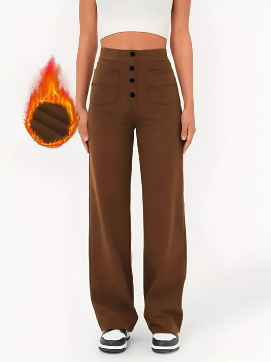 CD | Pantaloni sport eleganți cu talie înaltă