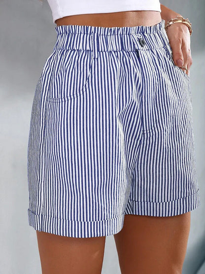 CD | Pantaloni scurți casual cu model în dungi