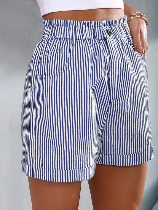 CD | Pantaloni scurți casual cu model în dungi