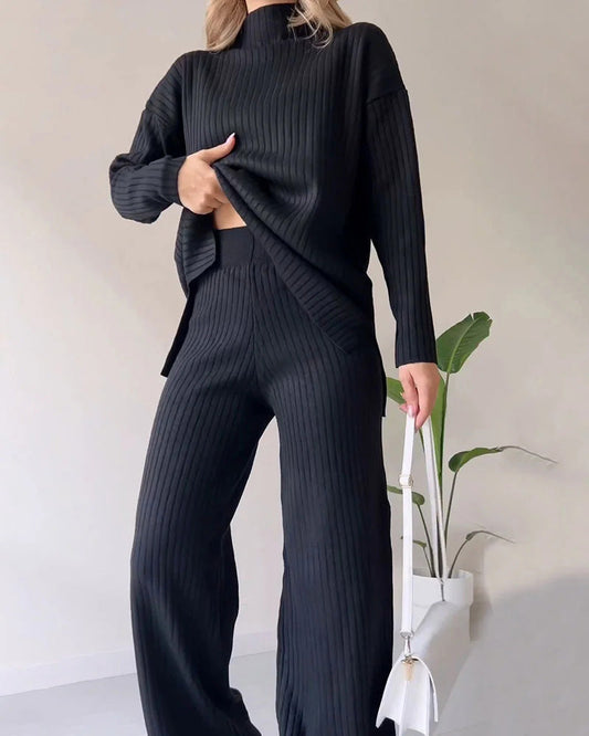 CD | Pulover cu guler rulat și pantaloni asortați