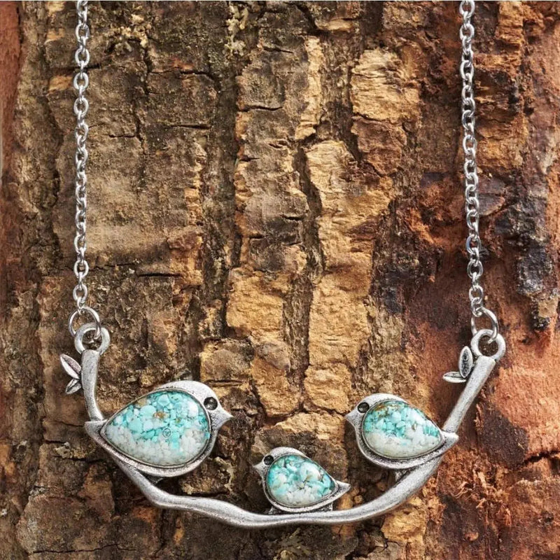 Vintage Vogel Necklace In Silver