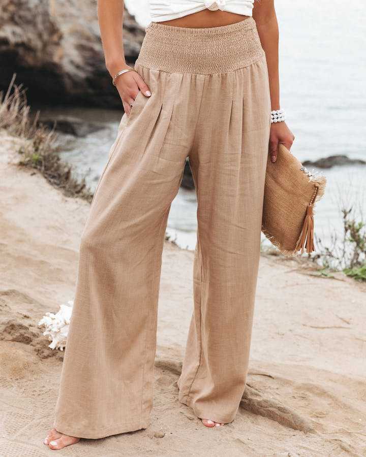 CD | Pantaloni casual cu picioare largi