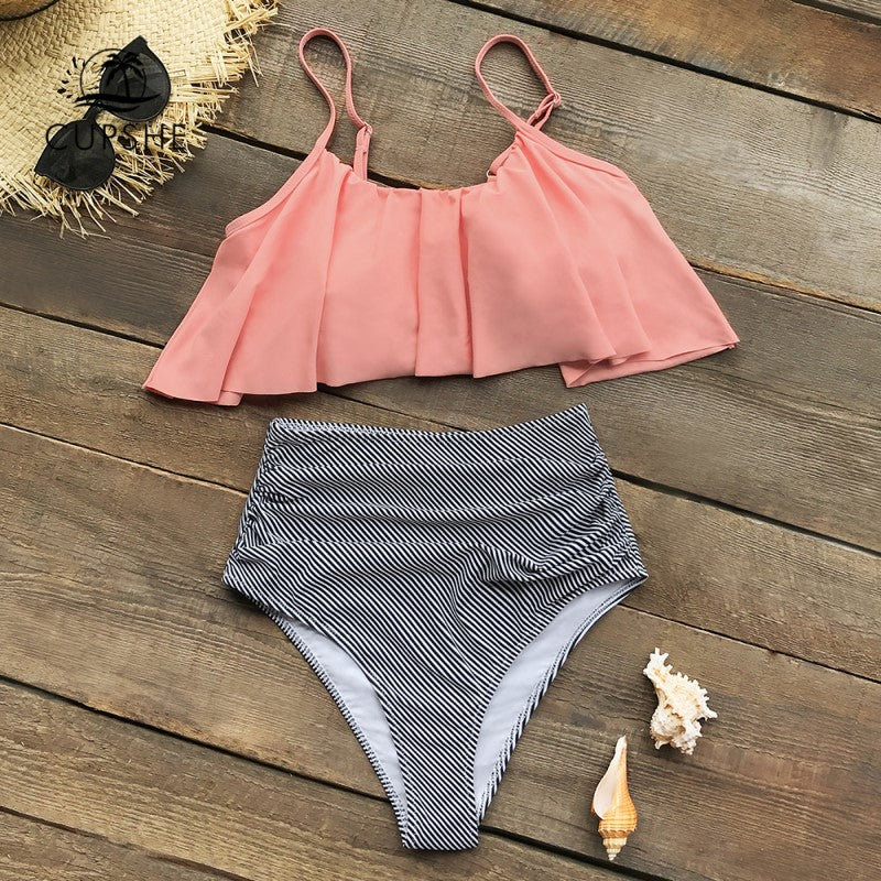 CD | Bikini colorat cu volane