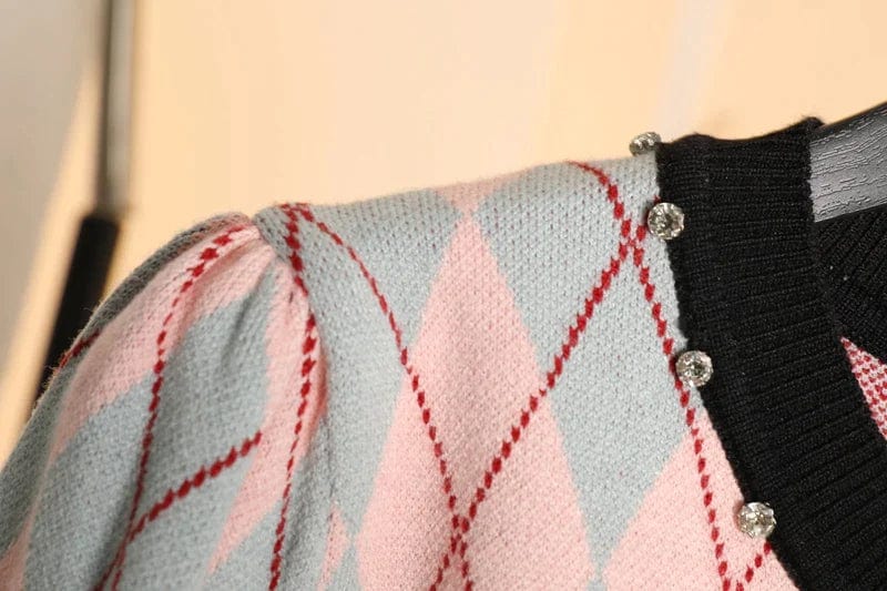 CD | MW Vintage pulover tricotat cu diamante