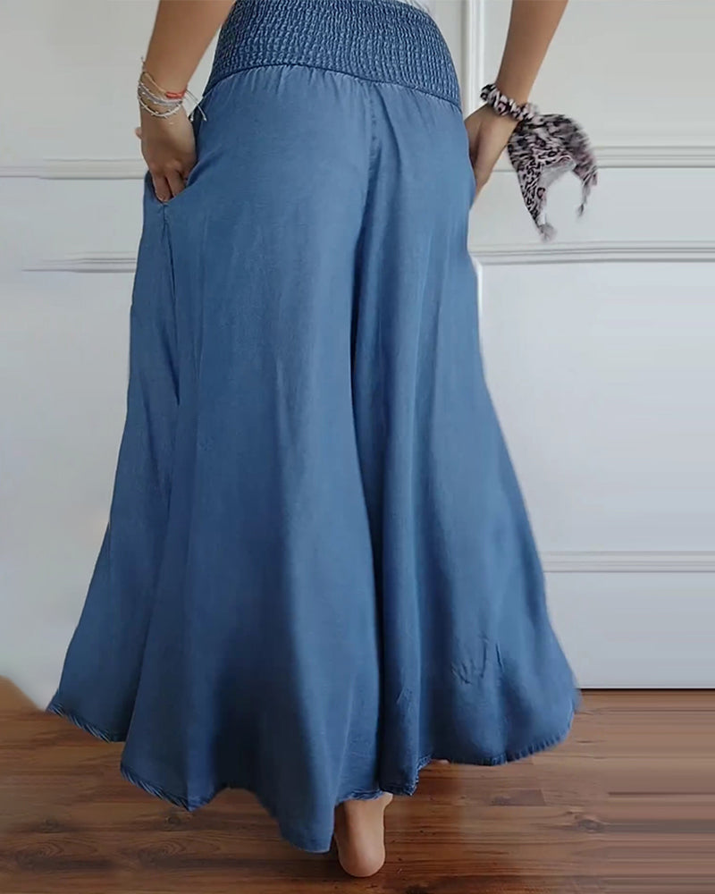 CD | Pantaloni largi cu talie elastică