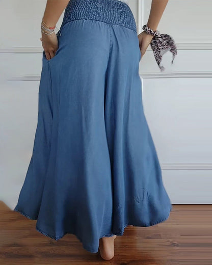 CD | Pantaloni largi cu talie elastică