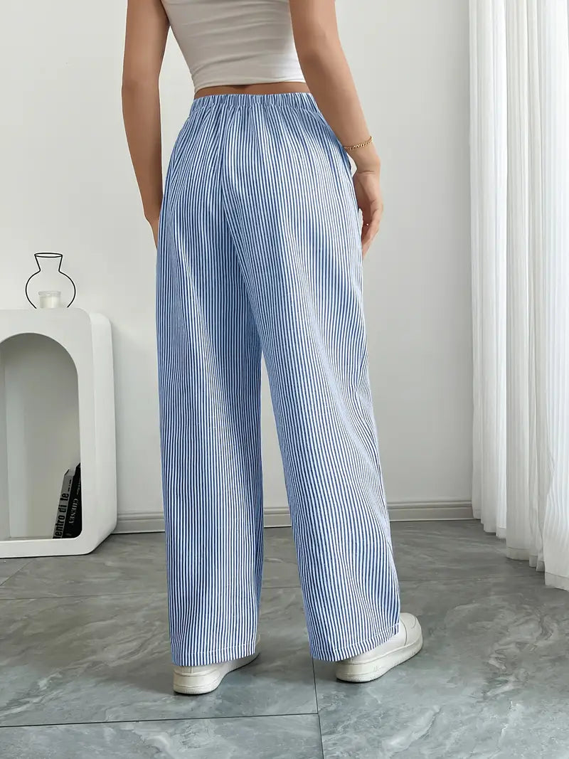 CD | Pantaloni eleganți cu dungi și buzunare