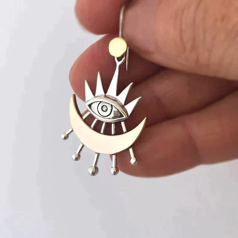 Boho Egyptian Silver Earrings
