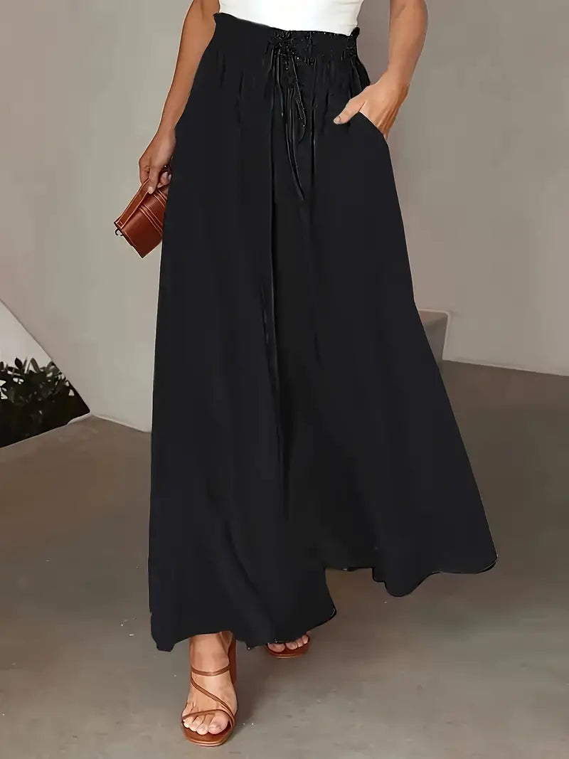 CD | Pantaloni eleganți și șic cu picior lat