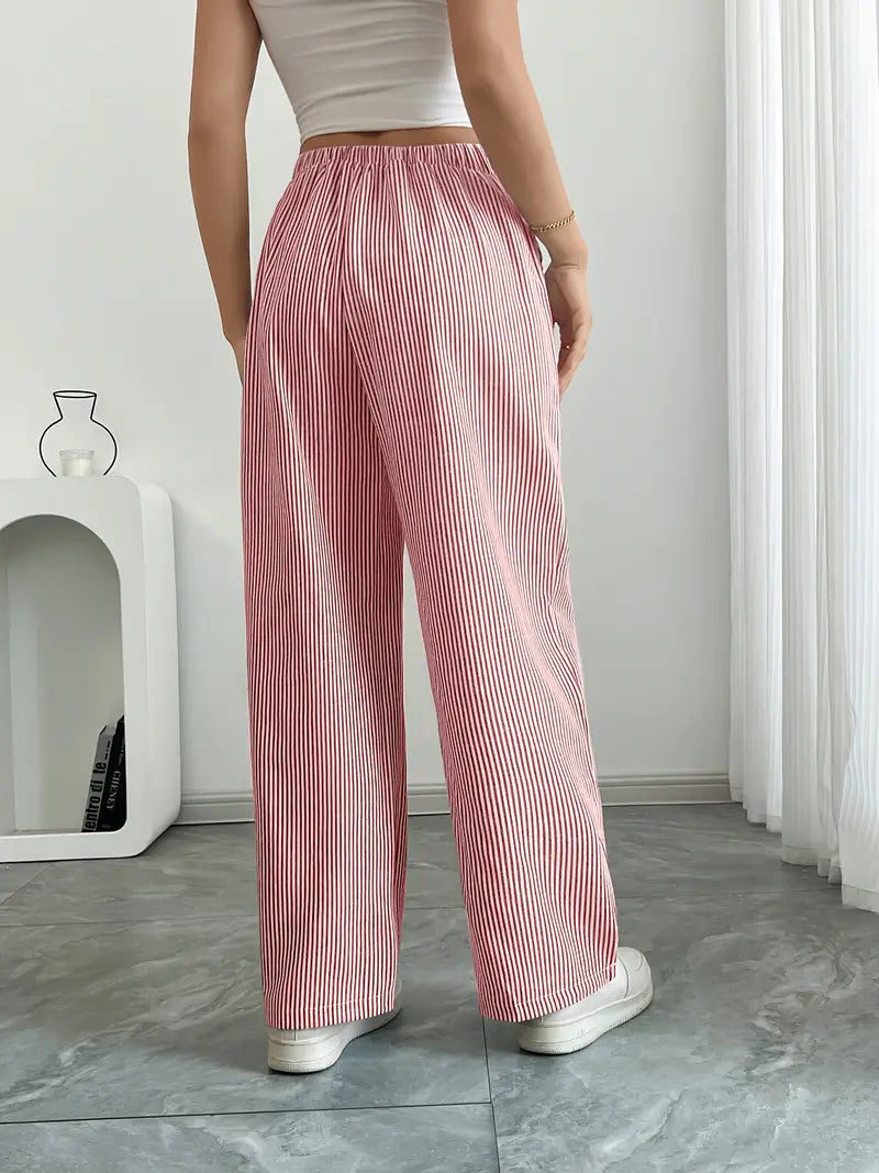 CD | Pantaloni eleganți cu dungi și buzunare