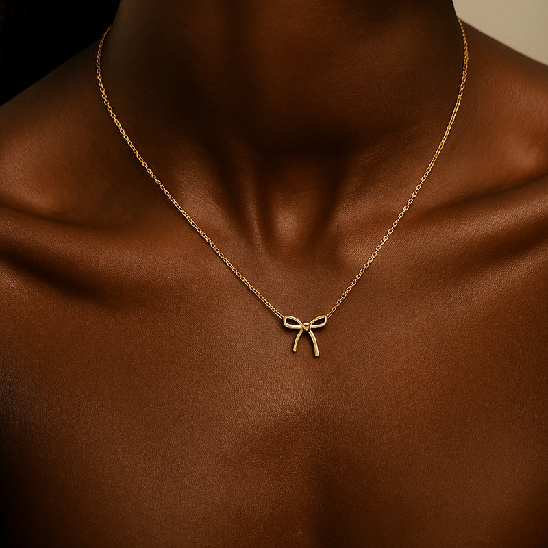 Gold Tie Necklace