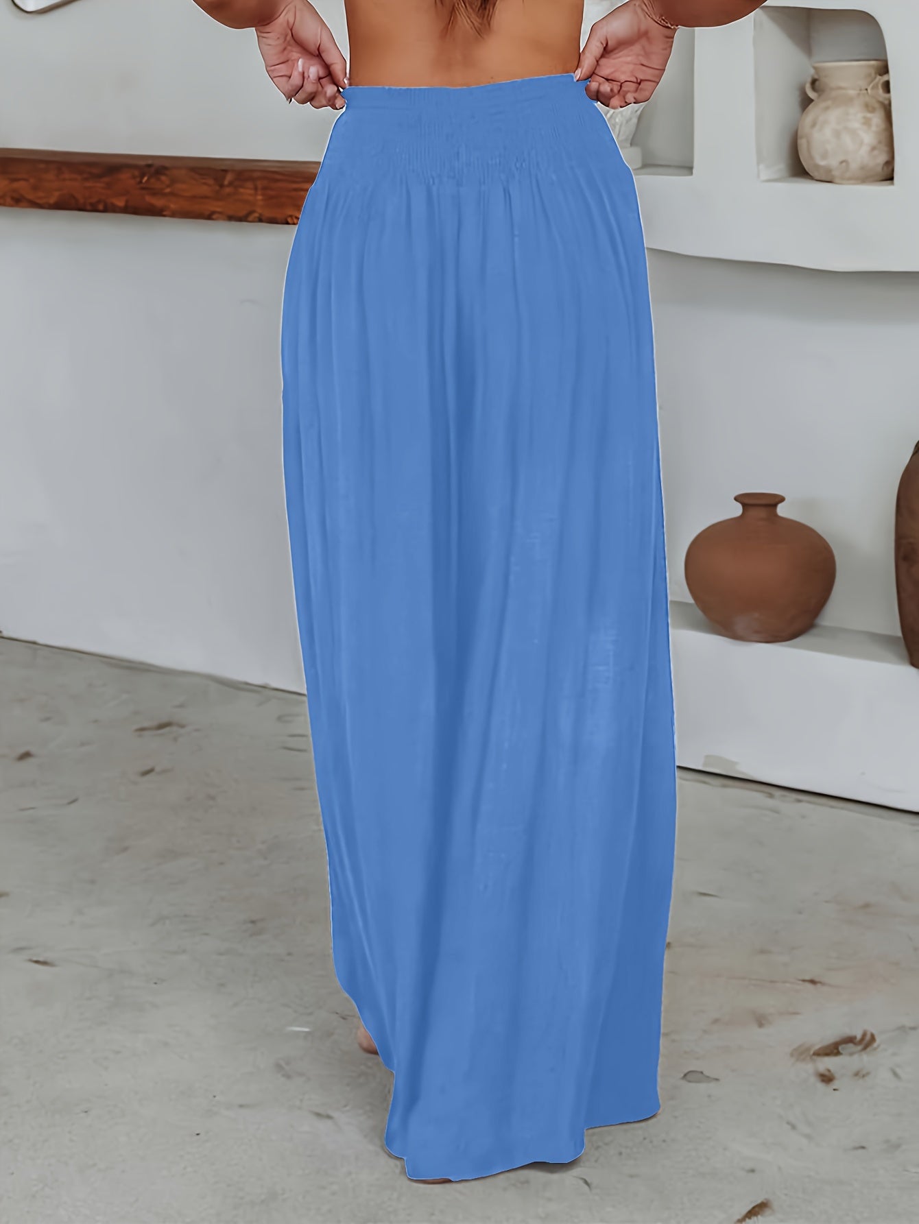 CD | Pantaloni casual cu picioare largi