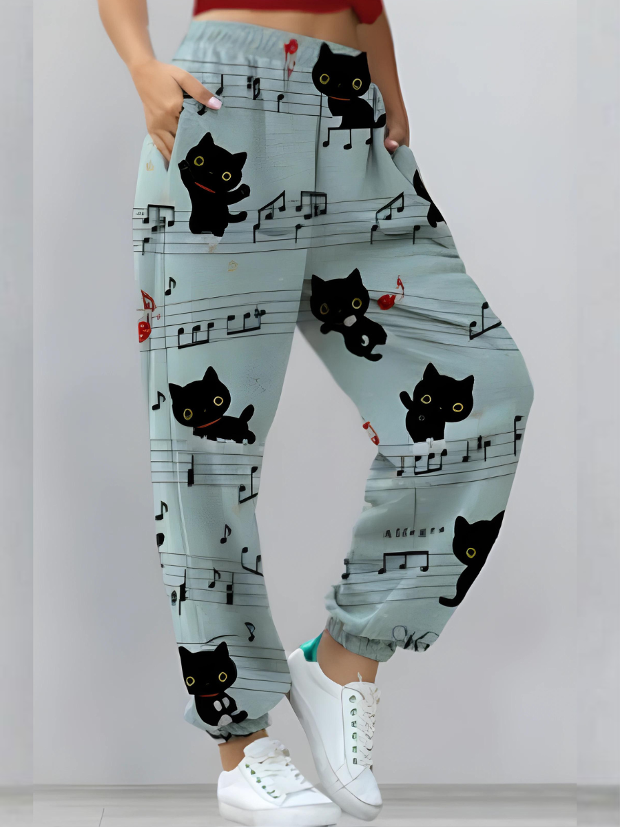 CD | Pantaloni eleganți și eleganți cu imprimeu streetwear
