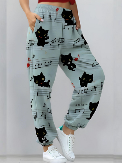 CD | Pantaloni eleganți și eleganți cu imprimeu streetwear