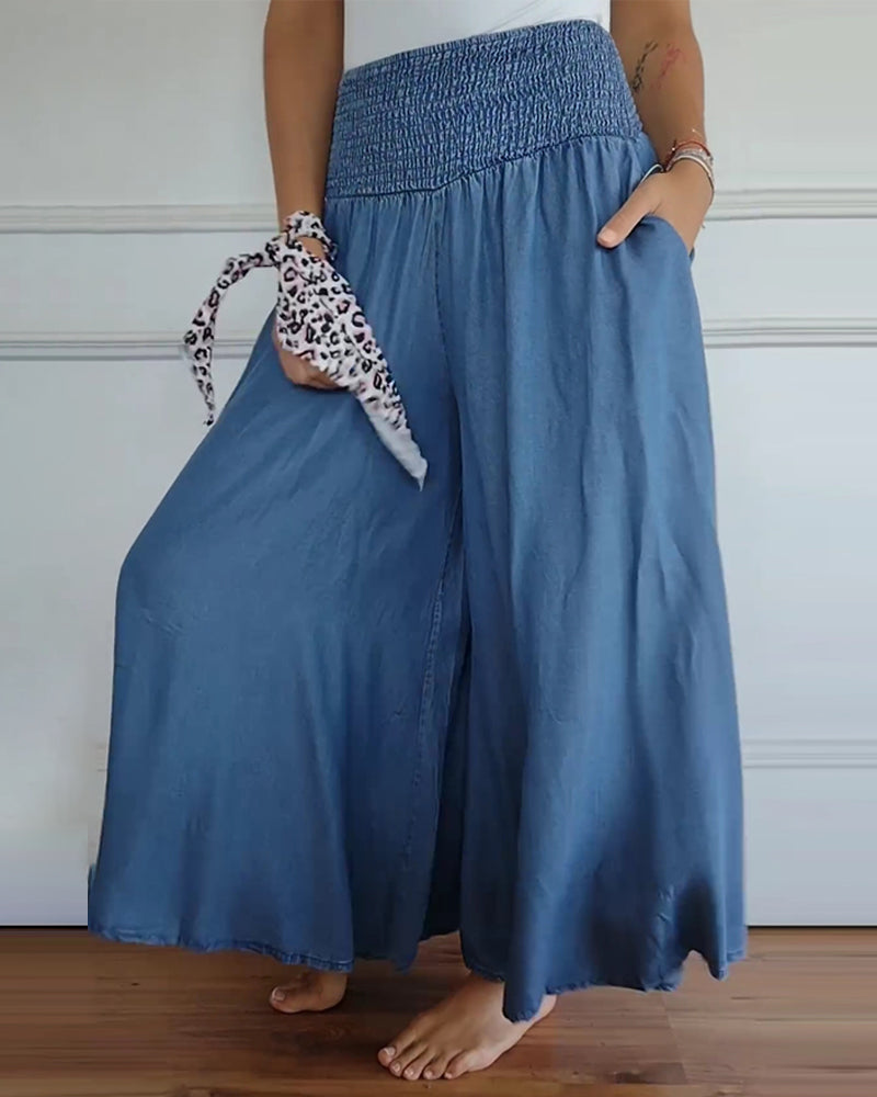 CD | Pantaloni largi cu talie elastică