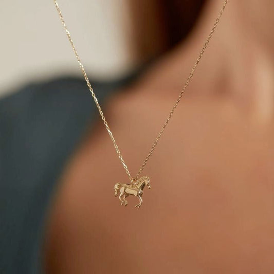 Golden Horse Necklace