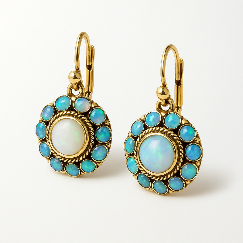 Vintage Estate Opal Earrings