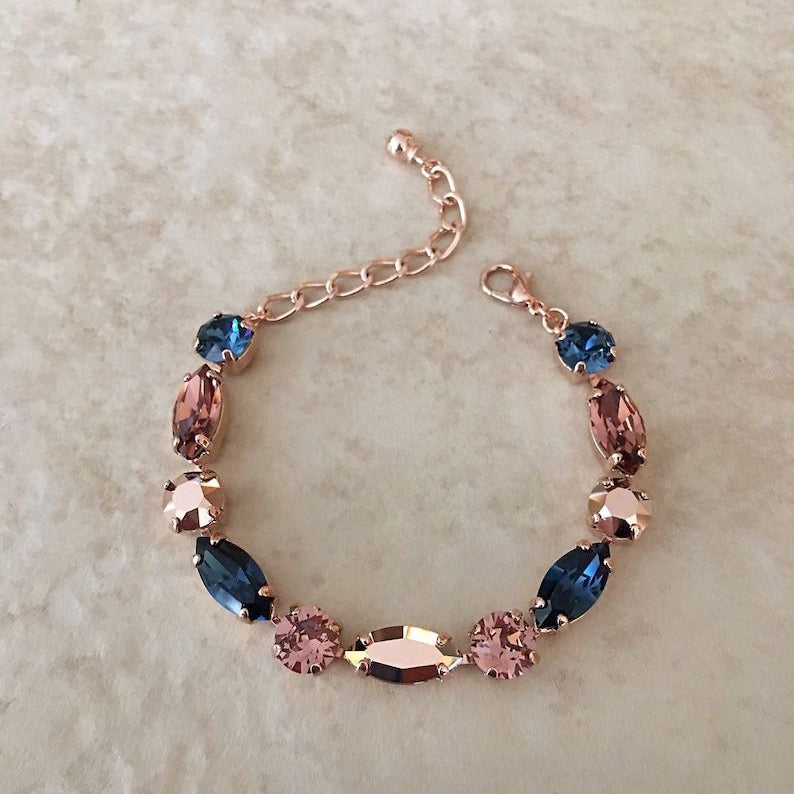 Blue & White Crystal Bracelet