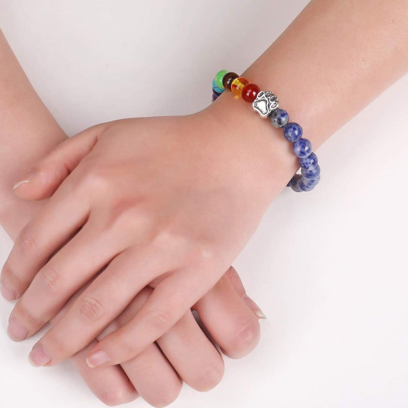 Rainbow Bridge Memorial Bracelet ��� 7 Chakra Bead Gift For Pet Loss