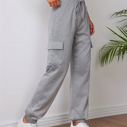 CD | Pantaloni de jogging tricotați cu buzunare pentru femei