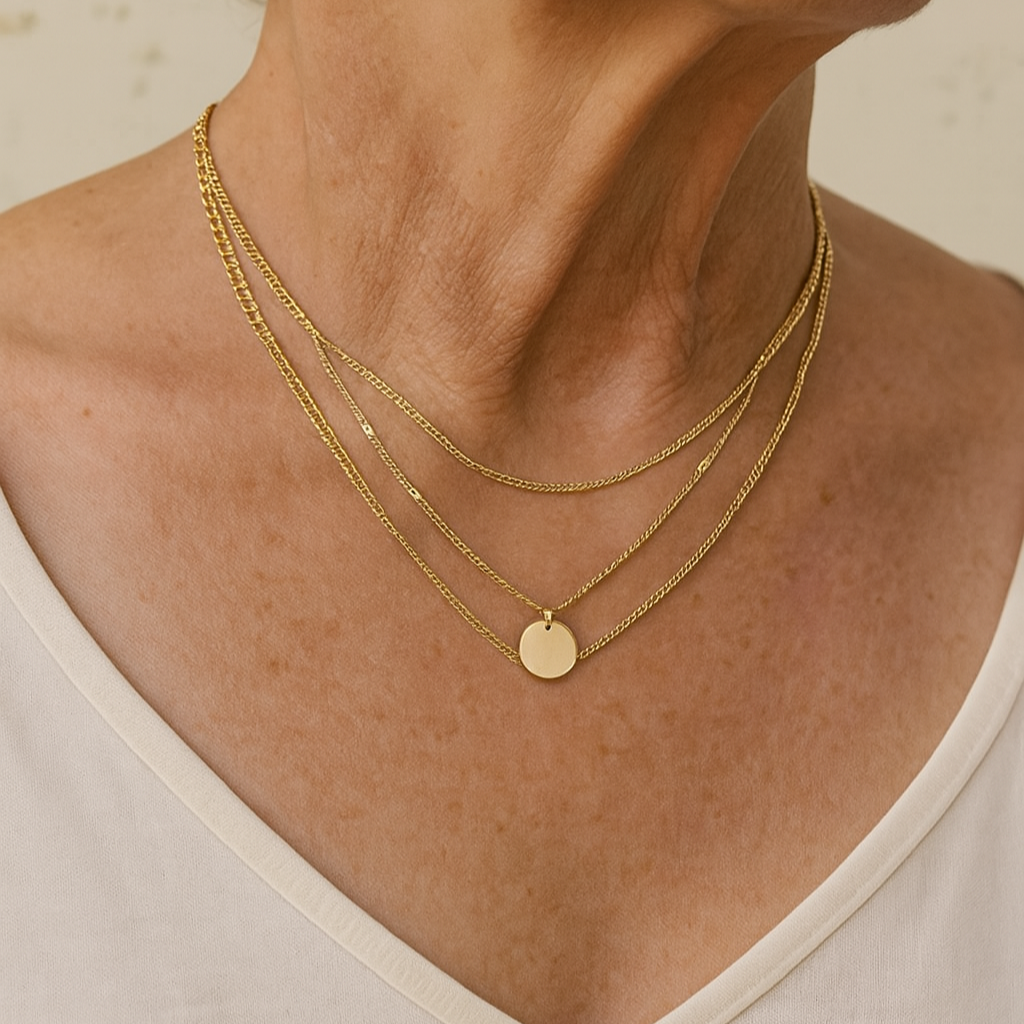 Gold And Silver Plated Necklace