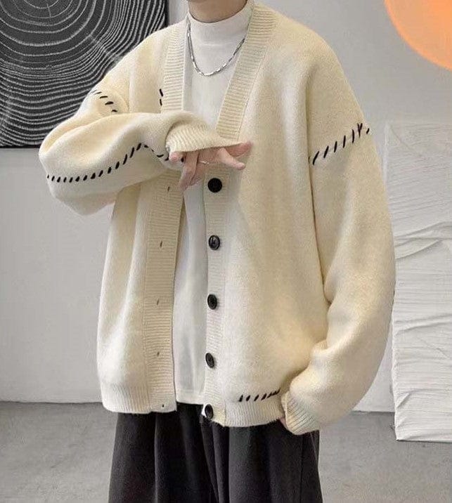 CD | Pulover cardigan cu decolteu în V Vintage